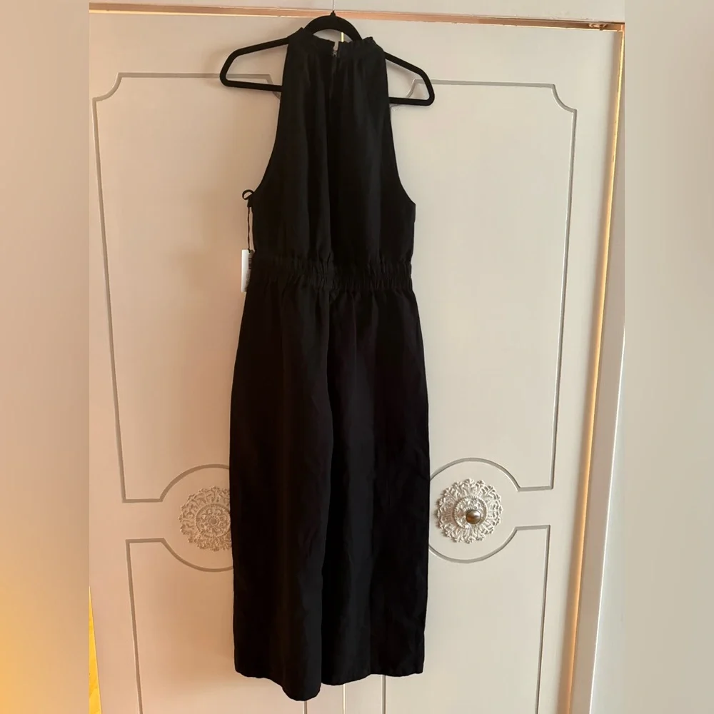 NWT Apiece Apart New Archer Jumpsuit in Black Linen & Organic Cotton Blend - Picture 9 of 13
